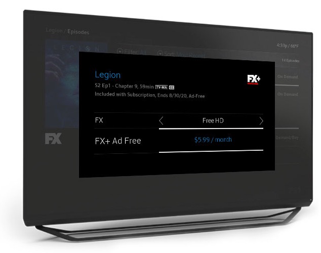 TV showing HD Options
